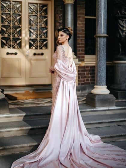 Blush engagement dress