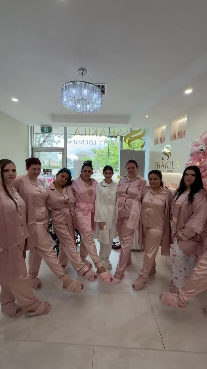 Bride with her bridesmaids